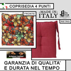 Set 6 Cuscini per Sedie da Cucina con Stampa Digitale 40x40x5 cm Made in Italy (Autumn)