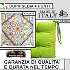 Set 6 Cuscini per Sedie da Cucina con Stampa Digitale 40x40x5 cm Made in Italy (Boccioli)