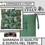 Set 6 Cuscini per Sedie da Cucina con Stampa Digitale 40x40x5 cm Made in Italy (Forest)