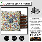 Set 6 Cuscini per Sedie da Cucina con Stampa Digitale 40x40x5 cm Made in Italy (Giglio Land)