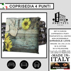 Set 6 Cuscini per Sedie da Cucina con Stampa Digitale 40x40x5 cm Made in Italy (Girasole Love)