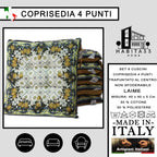 Set 6 Cuscini per Sedie da Cucina con Stampa Digitale 40x40x5 cm Made in Italy (Lime)
