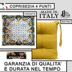 Set 6 Cuscini per Sedie da Cucina con Stampa Digitale 40x40x5 cm Made in Italy (Lime)