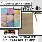 Set 6 Cuscini per Sedie da Cucina con Stampa Digitale 40x40x5 cm Made in Italy (Piastrellato)